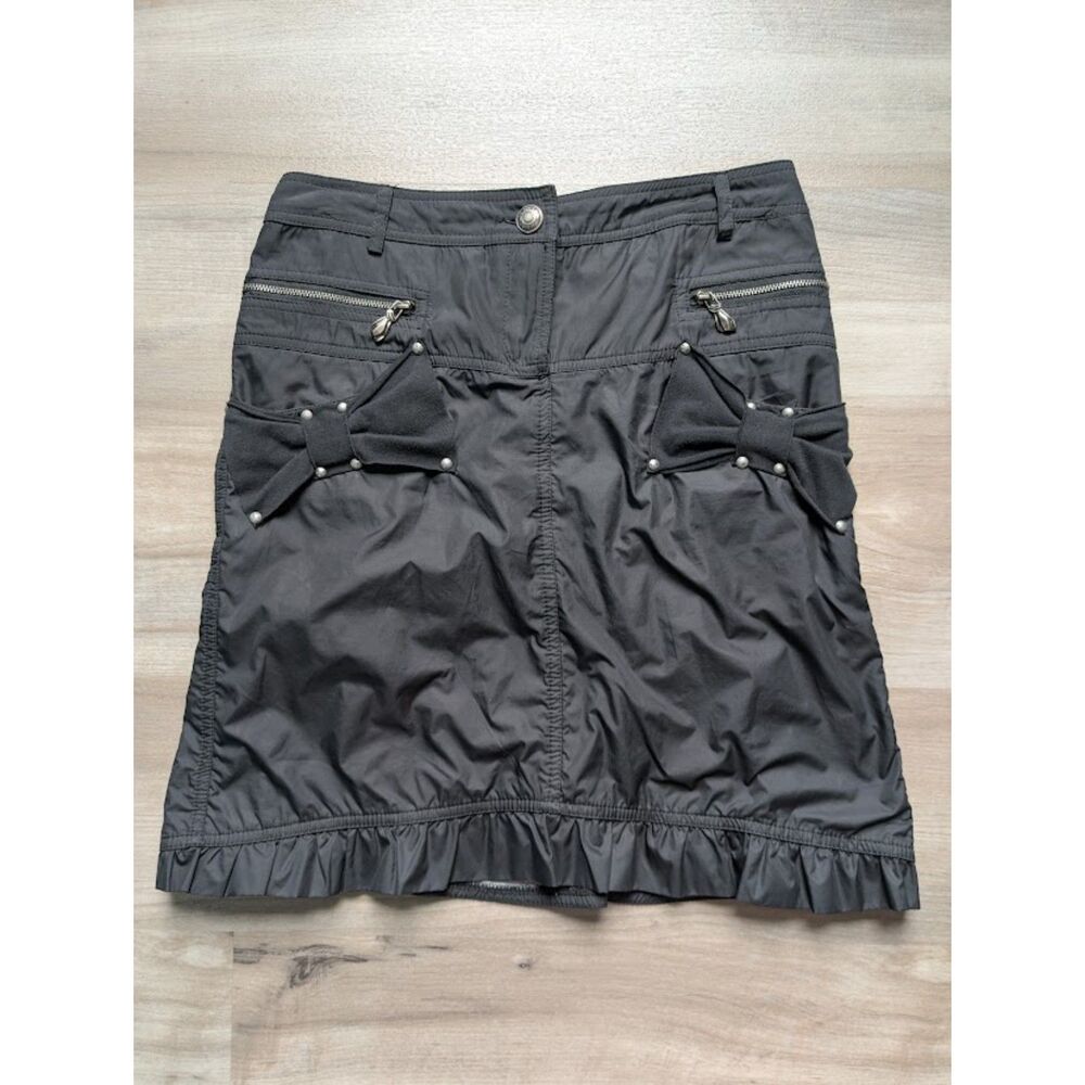 Love and Lemons Utility Ruffle Mini Skirt Black, Size 42 (D2)